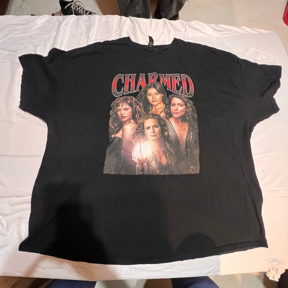Gildan 3XL Charmed Graphic T-Shirt Mens Black Excellent Halliwell Sisters Tee